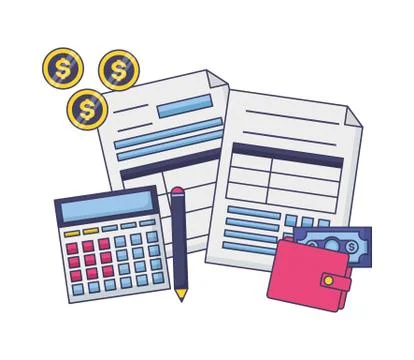 Tax payment concept Illustrazione stock
