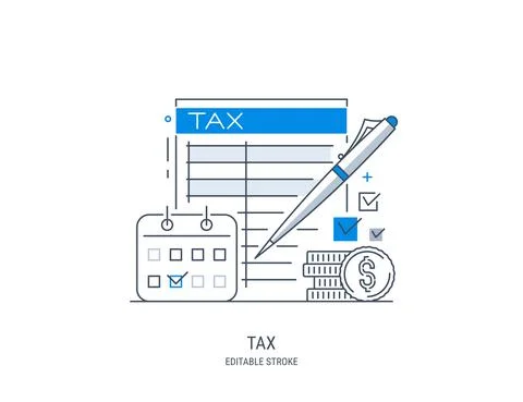 Tax payment concept. Stock Illustration