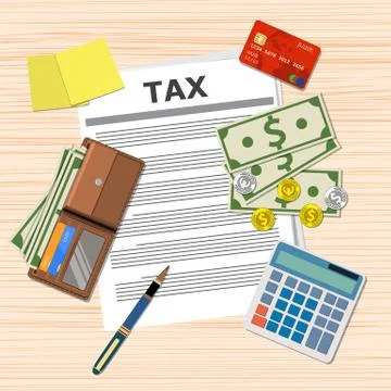 Tax payment design. 스톡 일러스트