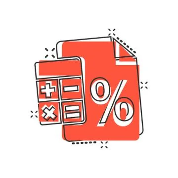 Tax payment icon in comic style. Budget invoice cartoon vector illustration o Stock Illustration
