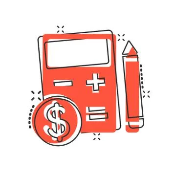 Tax payment icon in comic style. Budget invoice cartoon vector illustration o Stock Illustration