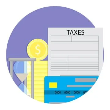 Tax payment time Illustrazione stock