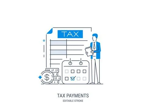 Tax payments Stock Illustration