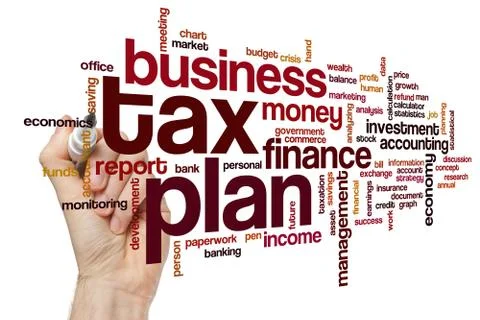 Tax plan word cloud イラスト素材