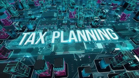 Tax Planning with digital technology concept Stock Footage 103553696