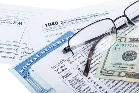 Tax preparation Stock Photos