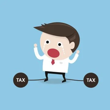 Tax problems, flat design Illustrazione stock
