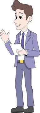 Tax Professional Presenting Invoice to Client Billing and Payment Concept Illustrazione stock