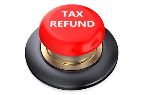 Tax refund Red button Illustrazione stock