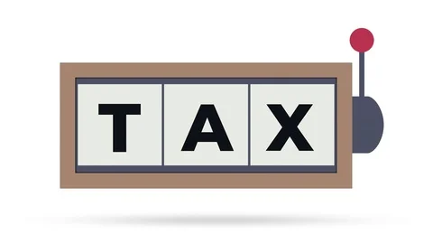Tax Refund Return Payment Gamble Slot Machine Wheels 2d Animation Stock Footage 124027500