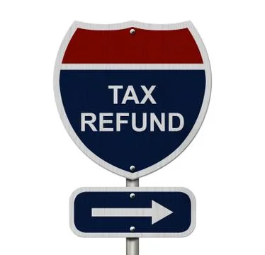 Tax refund this way Stock Illustration