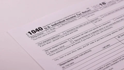 Tax reporting Stock Footage 121843182