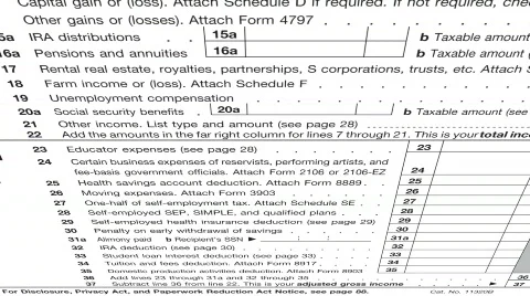 Tax Return 1040 Stock Footage 330801