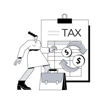 Tax return abstract concept vector illustration. Stock Illustration