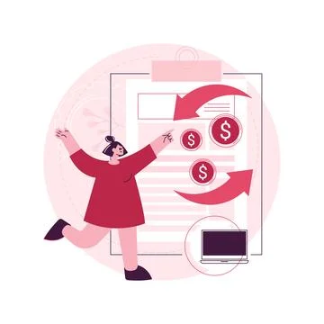Tax return abstract concept vector illustration. Stock Illustration