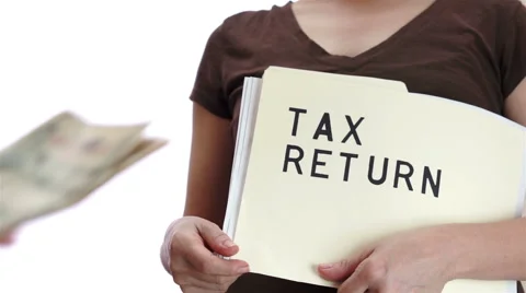 Tax Return For Cash Stock Footage 45891673
