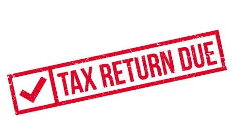 Tax Return Due rubber stamp Illustrazione stock