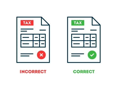 Tax return form vector icons Stock Illustration