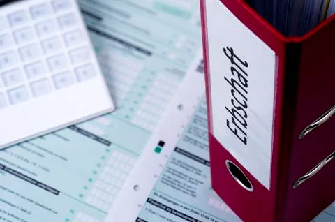 Tax return for inheritance Foto stock