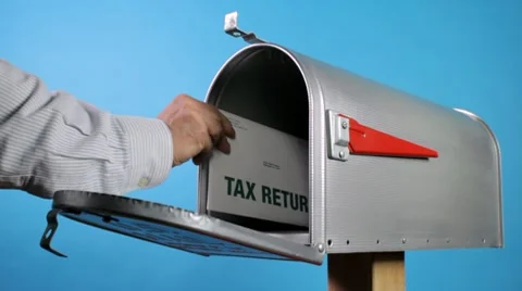 Tax return mail Video stock 9185983