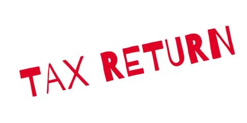 Tax Return rubber stamp Stock-Illustration