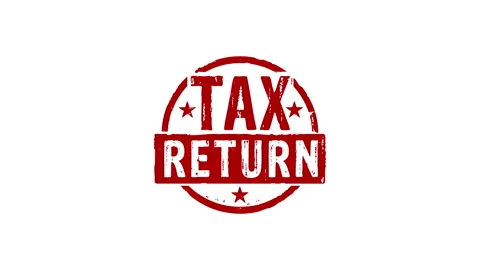 Tax return stamp and stamping isolated animation Stock Footage 186501343