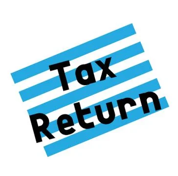 Tax return stamp on white Illustrazione stock