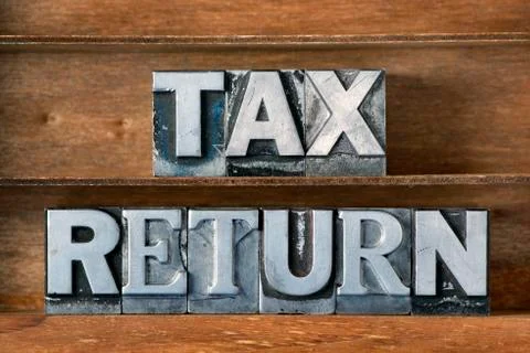 Tax return tray Stock Photos
