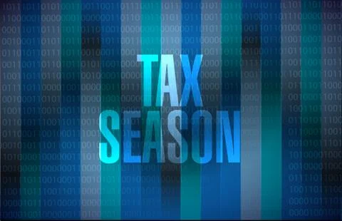 Tax season binary background concept イラスト素材