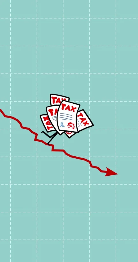 Tax still goes up seamless loop vertical video Stockbeeldmateriaal 287555181