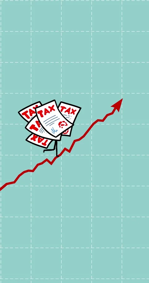Tax still goes up seamless loop vertical 库存影片 288088707
