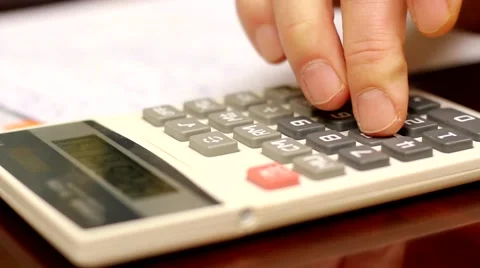 Tax time calculator Video stock 56154791