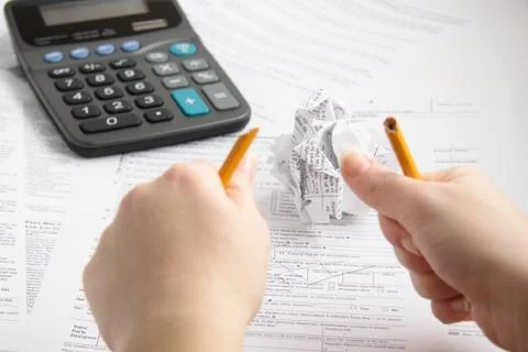 Tax time frustrations Foto stock