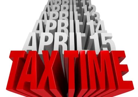Tax time is now! Stock Illustration