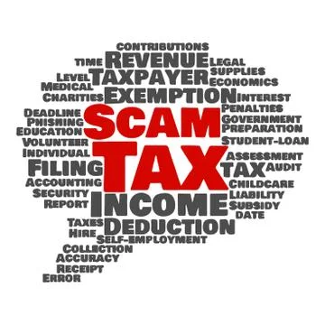 Tax topic word cloud Stock Illustration