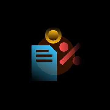 Tax. Vector icon in gradient style. Editable illustration Stock Illustration