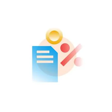 Tax. Vector icon in gradient style. Editable illustration Stock Illustration