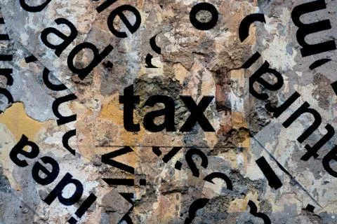 Tax word cloud Stock Illustration