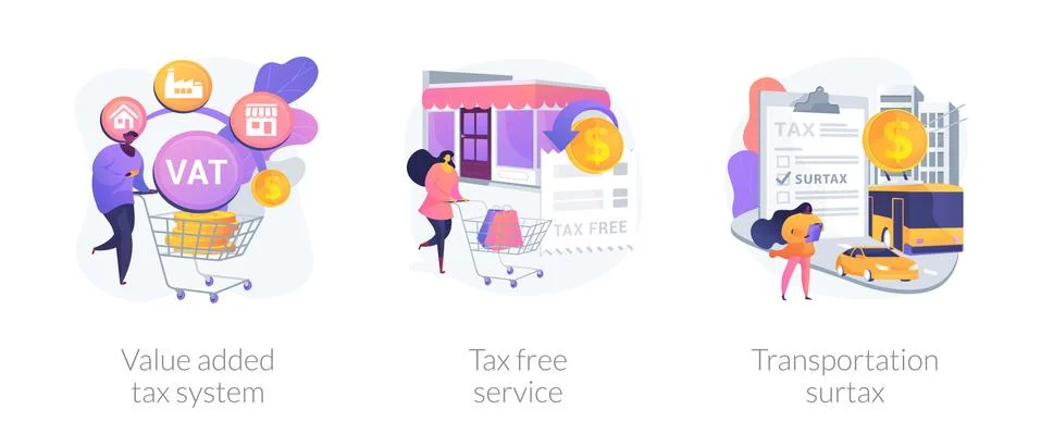 Taxation control abstract concept vector illustrations. Stock Illustration