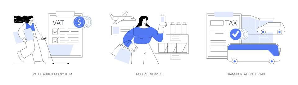 Taxation control abstract concept vector illustrations. Stock Illustration