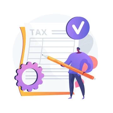 Taxes calculation vector concept metaphor Stock Illustration