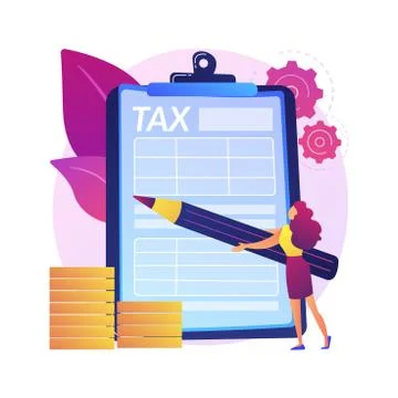 Taxes calculation vector concept metaphor Stock Illustration