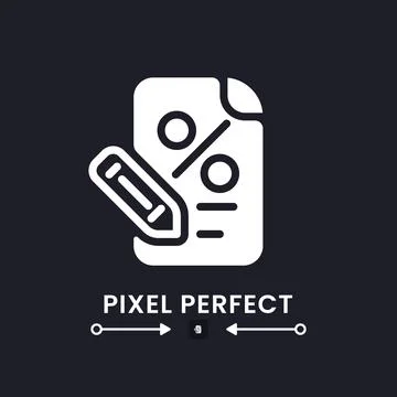 Taxes document white solid desktop icon Illustrazione stock