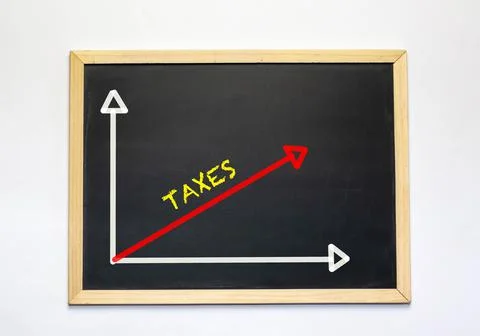 Taxes graph chart Stock Photos