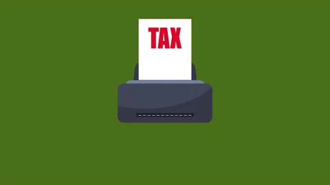 Taxes paper shred animation. Stock Footage