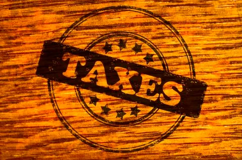 Taxes stamp Stock Illustration
