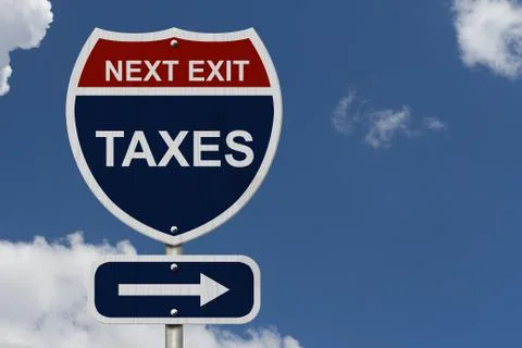 Taxes this way Stock Illustration