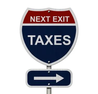 Taxes this way Stock Illustration