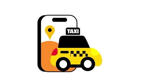 Taxi App Interface Vídeos de archivo 334367125