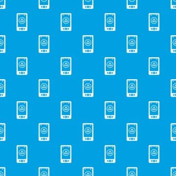 Taxi app in phone pattern seamless blue Illustrazione stock